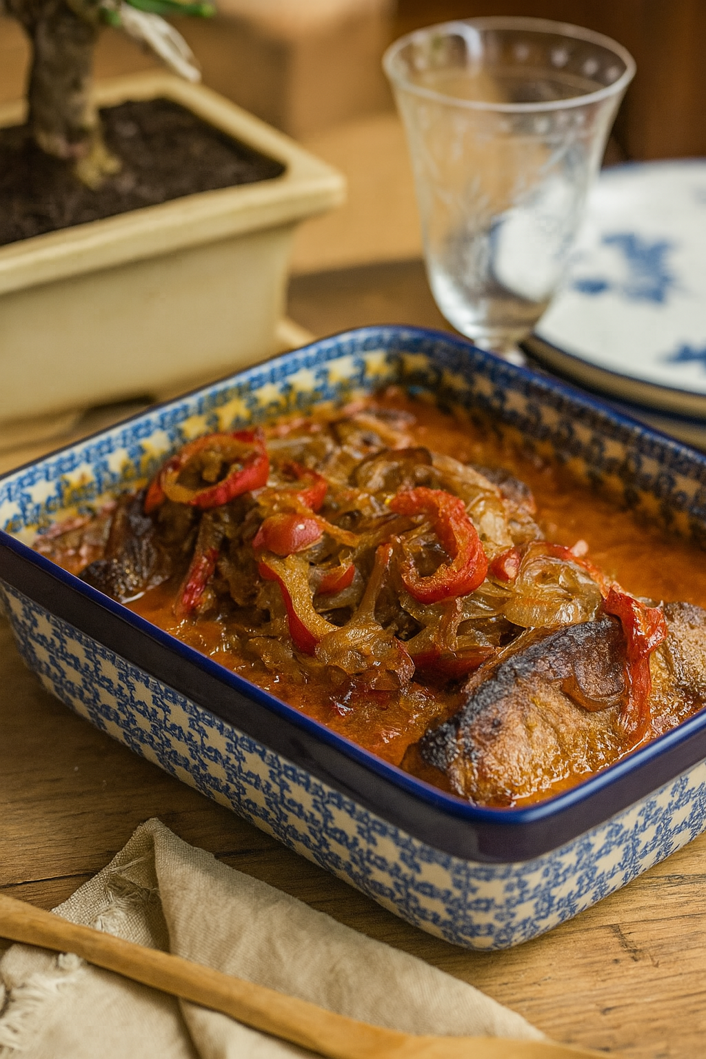 ugnsbakad fisk med paprika