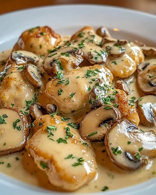 Kyckling i krämig svampsås 1 Kyckling i krämig svampsås