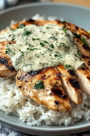 Grillad kyckling med vitlökssås