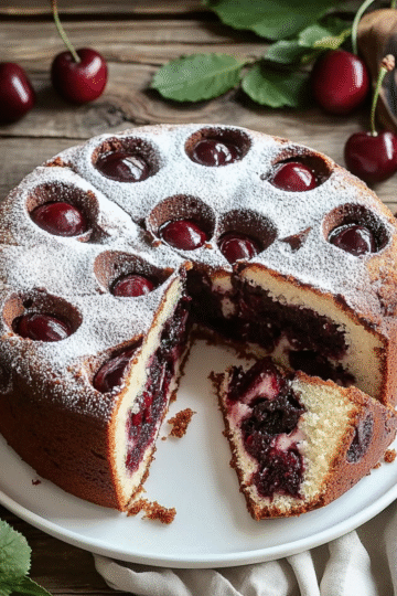 youssefusfi1996 a beautiful round cake with chocolate and cherr bfcb43e8 0024 4a83 b4da 2b1551cf9862