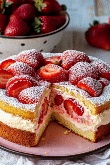 youssefusfi1996 a strawberry cake with a cream cheese filling a e5c63a0d fa3c 447a 8d7e 6a1744d3cf5b
