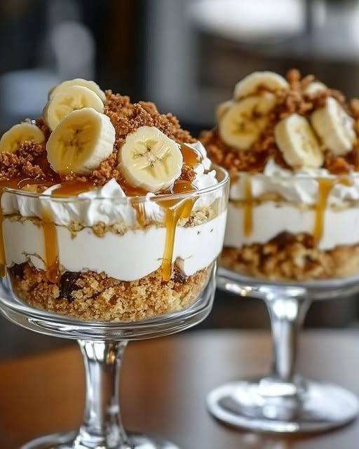 Banoffee Trifle i glas